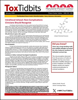 Image of January 2026 edition of MPC’s ToxTidbits
